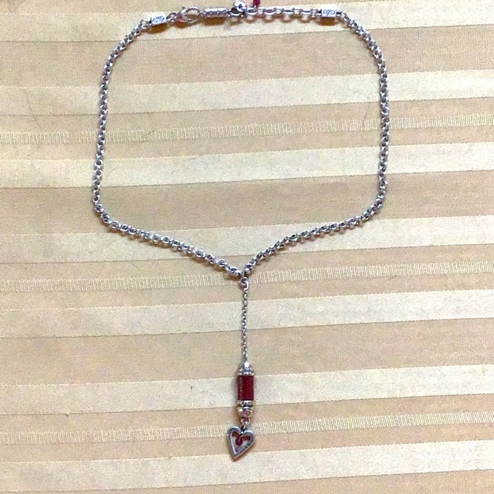 Brighton Vintage drop heart necklace